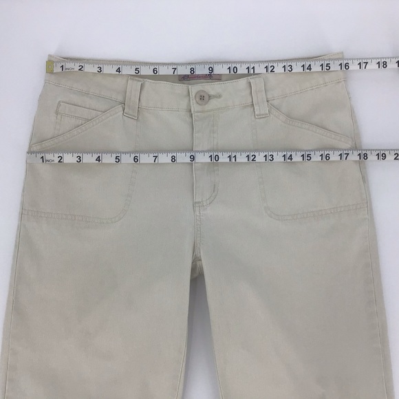 Y2 blu authentic Cream Ribbed Capri Pants, 11 - Picture 11 of 16